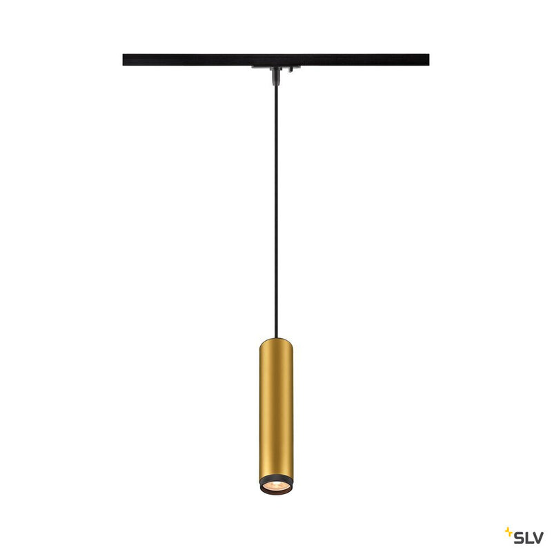 SLV 1008473 GRIP! L, 1~ pendant light, GU10, pendant length 200 cm, 1x max. 6 W, gold / black