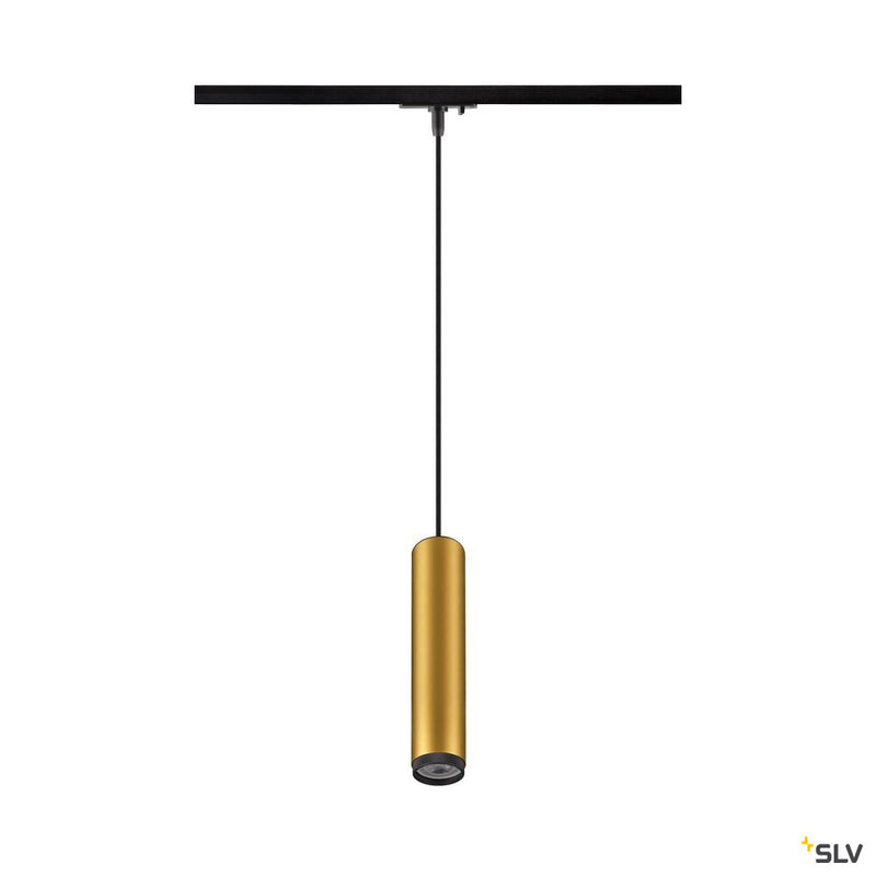 SLV 1008473 GRIP! L, 1~ pendant light, GU10, pendant length 200 cm, 1x max. 6 W, gold / black