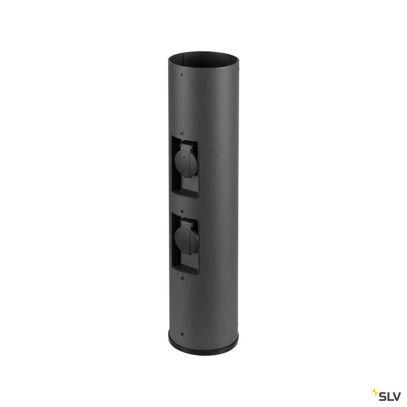 SLV 1008474 M-POL 60 Pole, Bollard, two sockets, anthracite, 53.4 cm