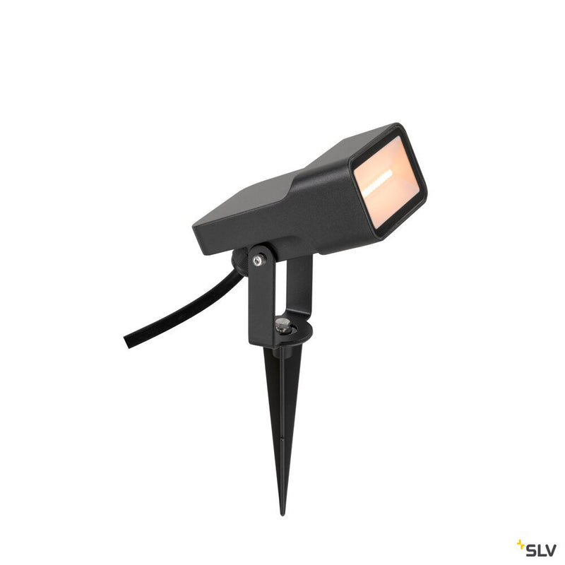 SLV 1008478 SYNA WIDE, ground spike light, 2200 K, 115°, IP65, square, black