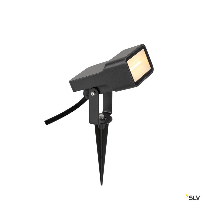 SLV 1008479 SYNA WIDE, ground spike light, 3000 K, 115°, IP65, square, black