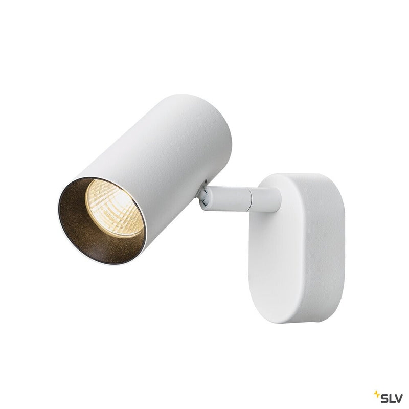 SLV 1008703 NOBLO®, wall and ceiling-mounted light, single, round, 2000-3000 K, 8 W, dim-to-warm, PHASE, 36°, white
