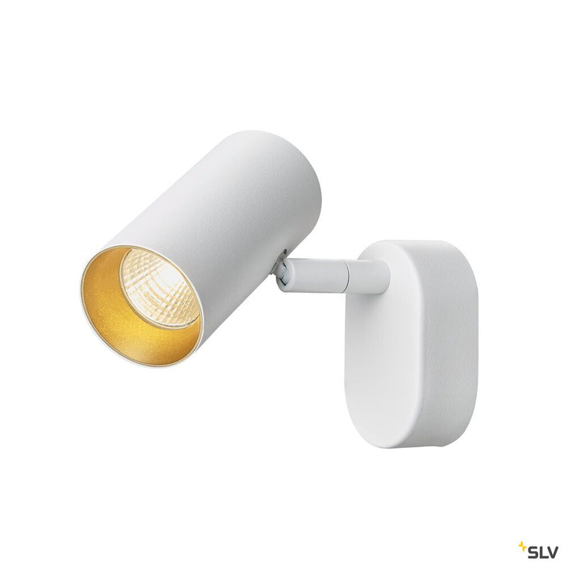 SLV 1008703 NOBLO®, wall and ceiling-mounted light, single, round, 2000-3000 K, 8 W, dim-to-warm, PHASE, 36°, white