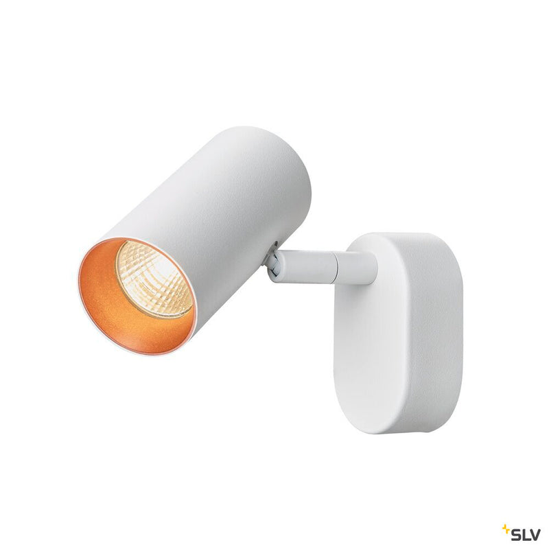 SLV 1008715 NOBLO®, wall and ceiling-mounted light, single, round, 2700 K, 6 W, PHASE, 32°, white