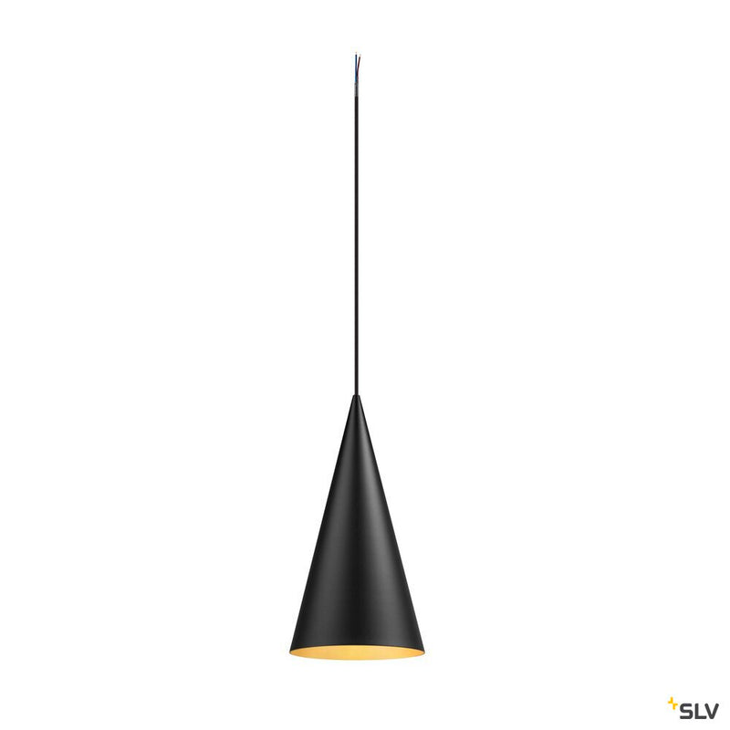 SLV 1008502 MAGICO 20, pendant light, E27, pendant length 180 cm, 1x max. 10 W, matt black / gold