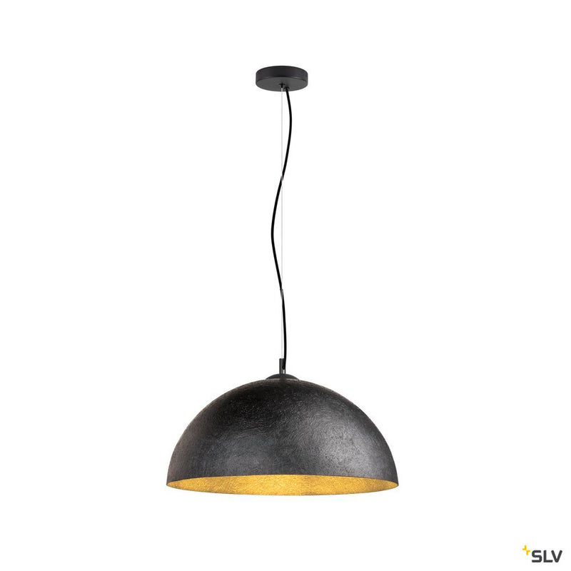 SLV 1008535 FORCHINI 50, pendant light, E27, pendant length 150 cm, 1x max. 40 W, matt black / matt gold