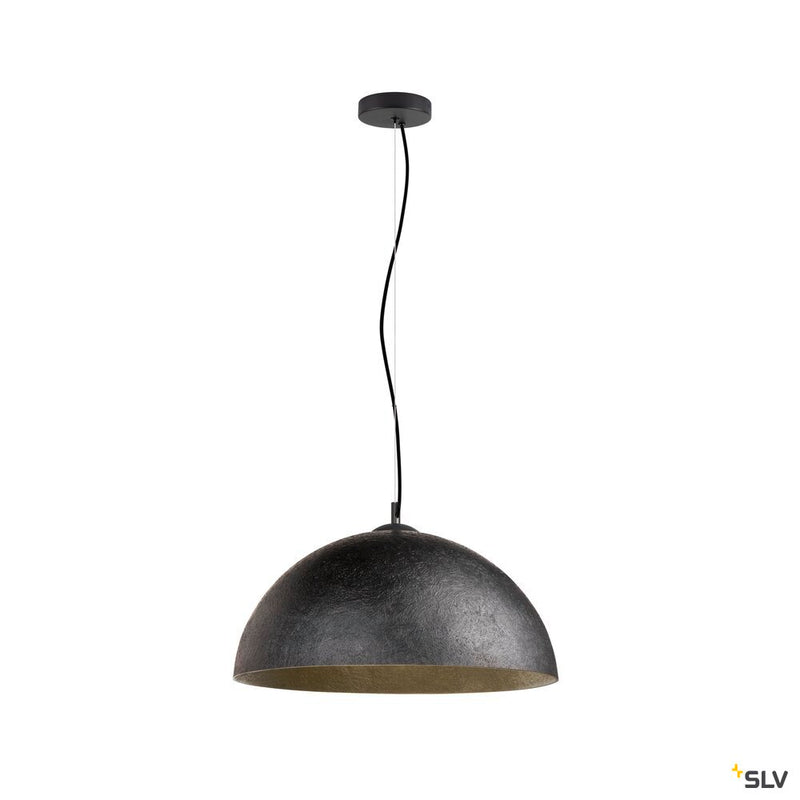 SLV 1008535 FORCHINI 50, pendant light, E27, pendant length 150 cm, 1x max. 40 W, matt black / matt gold