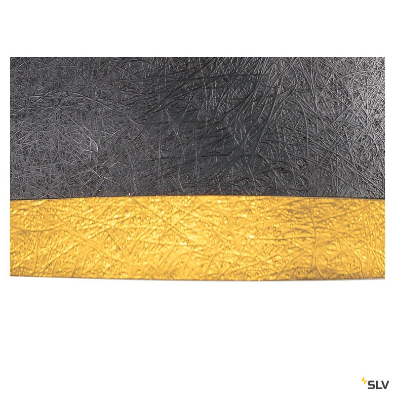 SLV 1008535 FORCHINI 50, pendant light, E27, pendant length 150 cm, 1x max. 40 W, matt black / matt gold