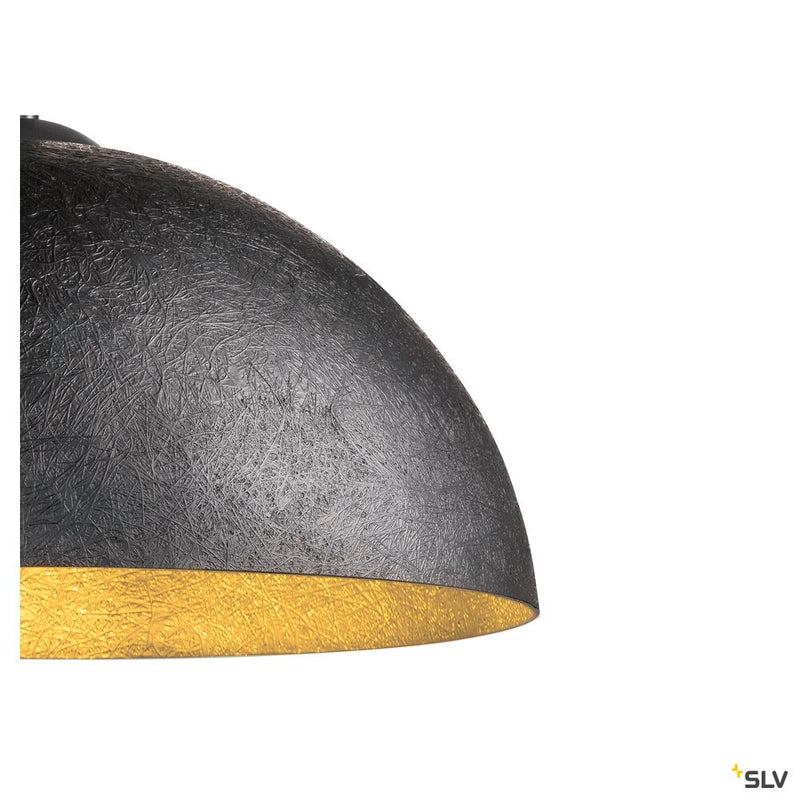 SLV 1008535 FORCHINI 50, pendant light, E27, pendant length 150 cm, 1x max. 40 W, matt black / matt gold