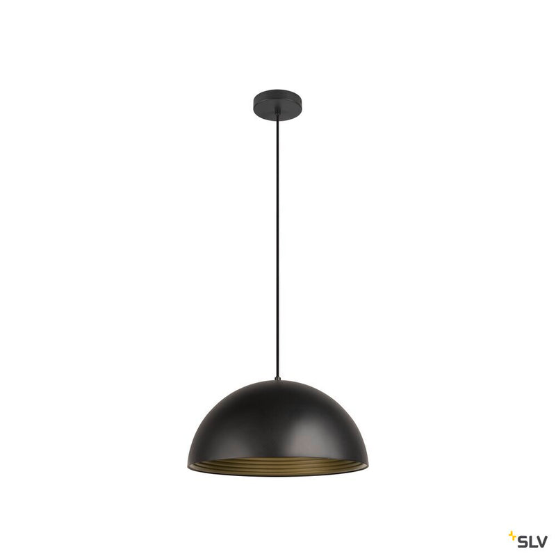 SLV 1008536 FORCHINI M 40, pendant light, E27, pendant length 150 cm, 1x max. 40 W, matt black / matt gold