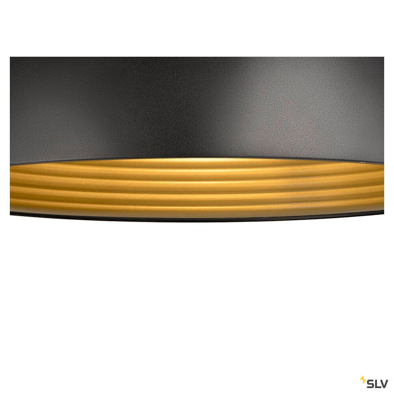 SLV 1008536 FORCHINI M 40, pendant light, E27, pendant length 150 cm, 1x max. 40 W, matt black / matt gold