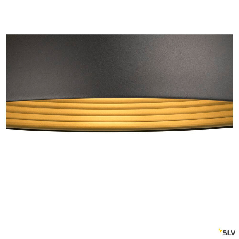 SLV 1008537 FORCHINI M 50, pendant light, E27, pendant length 150 cm, 1x max. 40 W, matt black / matt gold