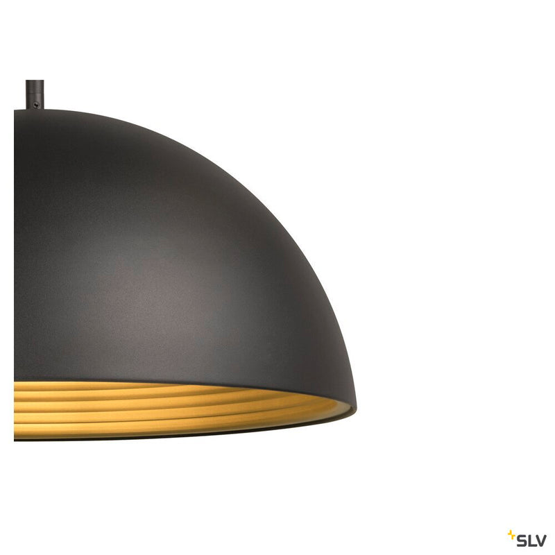 SLV 1008537 FORCHINI M 50, pendant light, E27, pendant length 150 cm, 1x max. 40 W, matt black / matt gold
