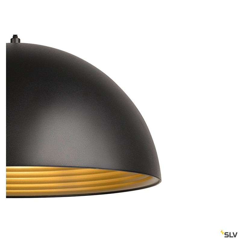 SLV 1008540 FORCHINI M 40 TRACK, 1~ pendant light, E27, pendant length 150 cm, black adapter, 1x max. 40 W, matt black / matt gold