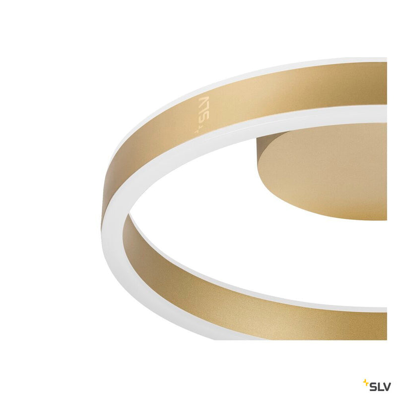 SLV 1008545 ONE, wall and ceiling-mounted light, round, 2700/3000 K, 14 W, PHASE, 130°, brass