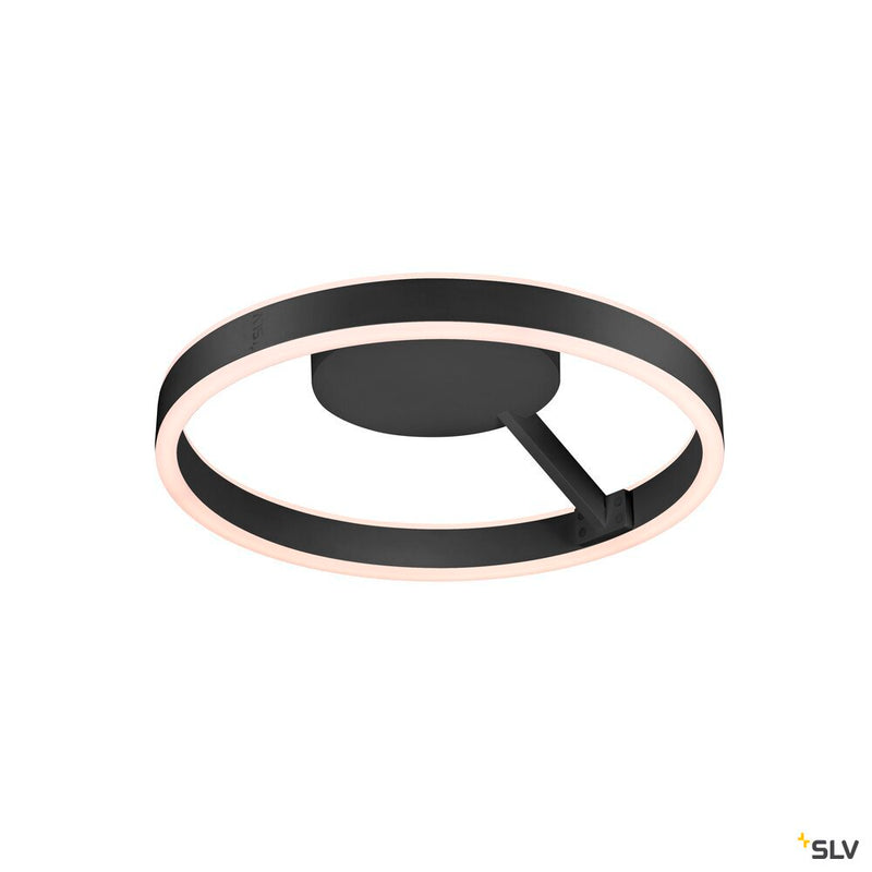 SLV 1008547 ONE, wall and ceiling-mounted light, round, 2700/3000 K, 14 W, PHASE, 130°, black