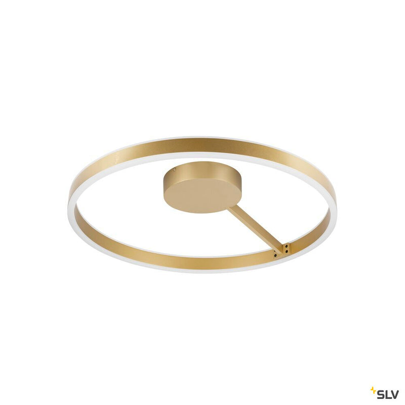 SLV 1008548 ONE, wall and ceiling-mounted light, round, 2700/3000 K, 23 W, PHASE, 130°, brass
