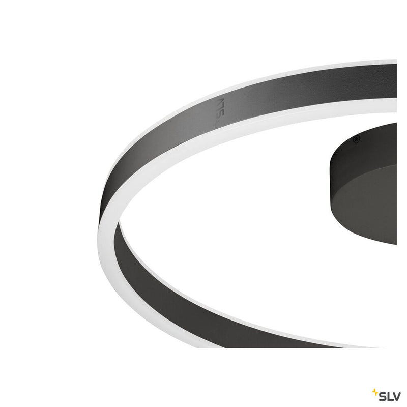 SLV 1008550 ONE, wall and ceiling-mounted light, round, 2700/3000 K, 23 W, PHASE, 130°, black