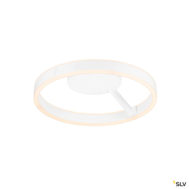 SLV 1008552 ONE, wall and ceiling-mounted light, round, 2700/3000 K, 14 W, DALI, touch, 130°, white