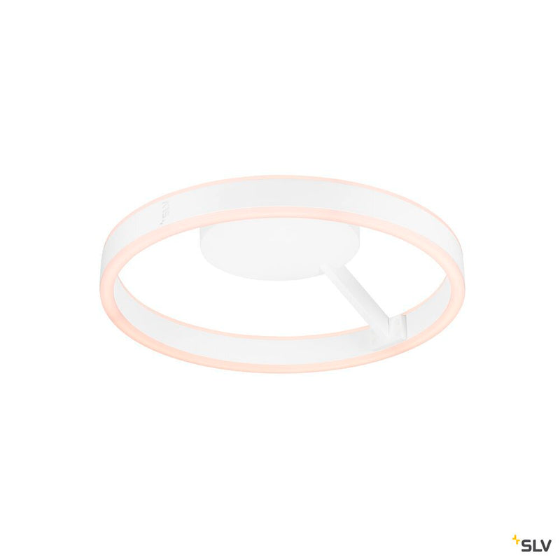 SLV 1008552 ONE, wall and ceiling-mounted light, round, 2700/3000 K, 14 W, DALI, touch, 130°, white