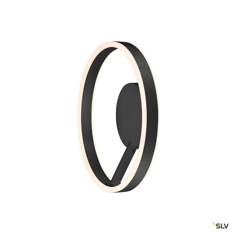 SLV 1008553 ONE, wall and ceiling-mounted light, round, 2700/3000 K, 14 W, DALI, touch, 130°, black