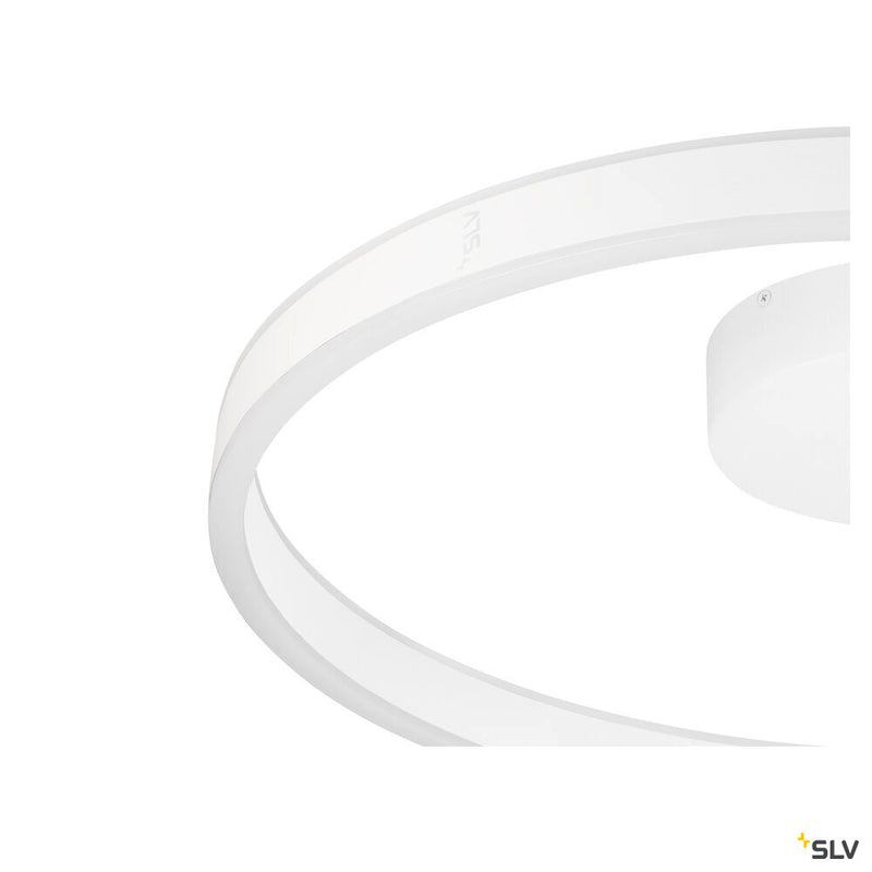 SLV 1008555 ONE, wall and ceiling-mounted light, round, 2700/3000 K, 23 W, DALI, touch, 130°, white