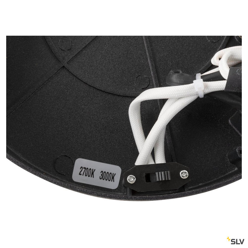 SLV 1008556 ONE, wall and ceiling-mounted light, round, 2700/3000 K, 23 W, DALI, touch, 130°, black