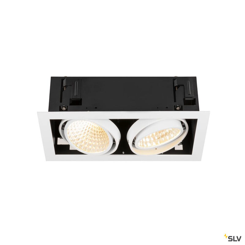 SLV 1008571 KADUX, recessed ceiling light, double, 3000 K, DALI 2, touch, 30°, white