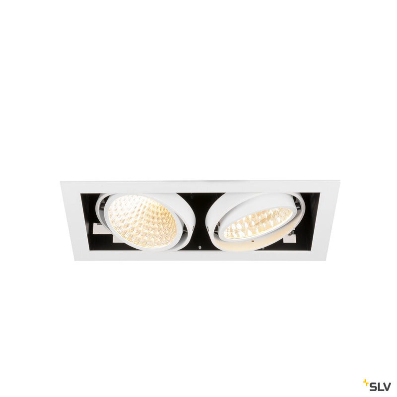 SLV 1008571 KADUX, recessed ceiling light, double, 3000 K, DALI 2, touch, 30°, white