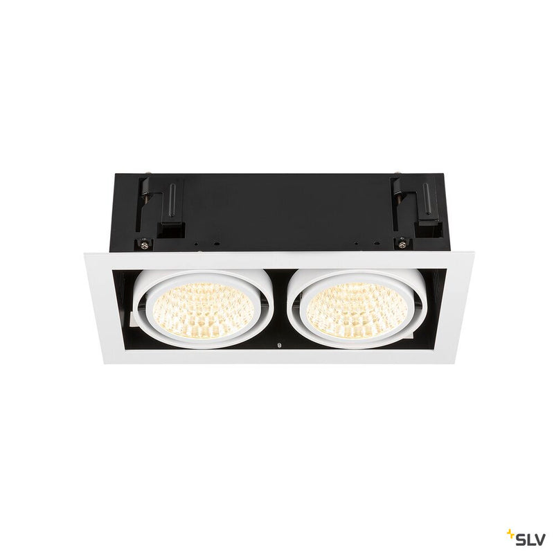 SLV 1008571 KADUX, recessed ceiling light, double, 3000 K, DALI 2, touch, 30°, white