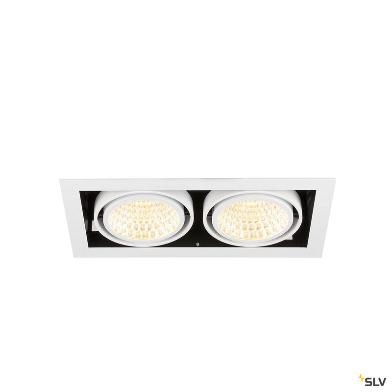 SLV 1008571 KADUX, recessed ceiling light, double, 3000 K, DALI 2, touch, 30°, white