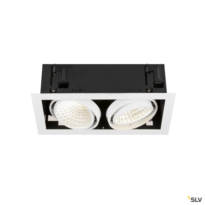 SLV 1008573 KADUX, recessed ceiling light, double, 4000 K, DALI 2, touch, 30°, white