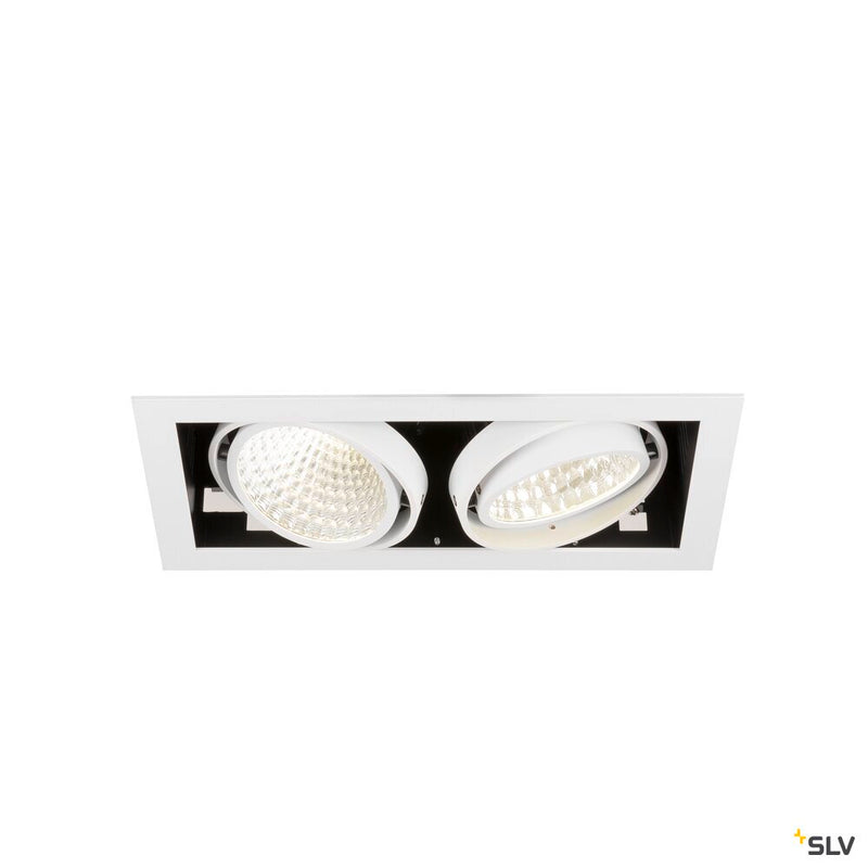 SLV 1008573 KADUX, recessed ceiling light, double, 4000 K, DALI 2, touch, 30°, white