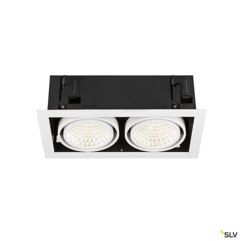 SLV 1008573 KADUX, recessed ceiling light, double, 4000 K, DALI 2, touch, 30°, white