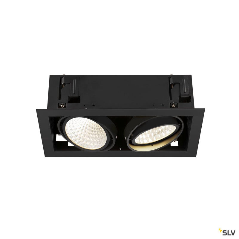 SLV 1008574 KADUX, recessed ceiling light, double, 4000 K, DALI 2, touch, 30°, black