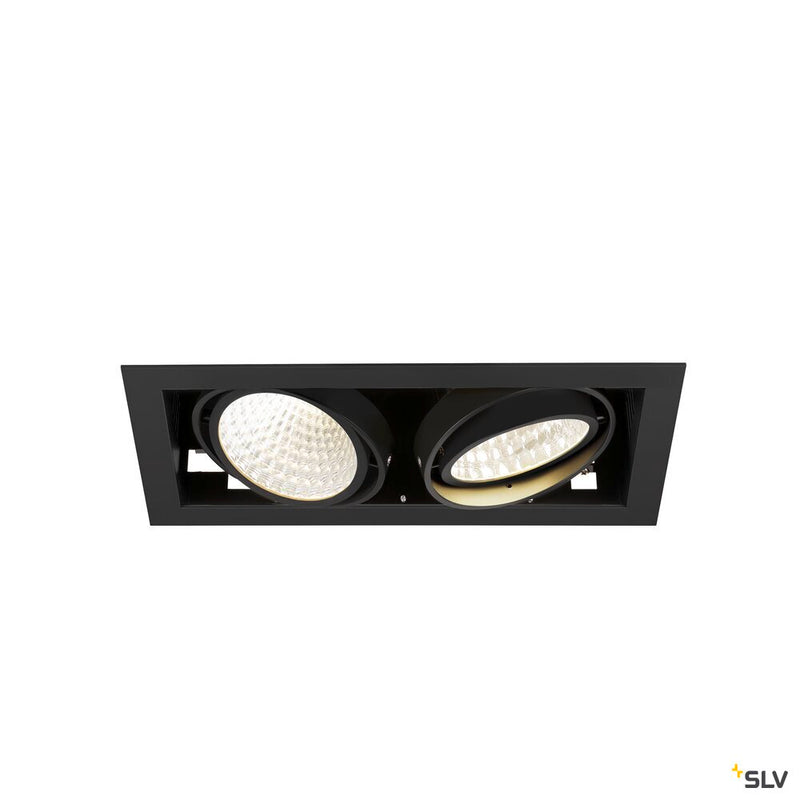 SLV 1008574 KADUX, recessed ceiling light, double, 4000 K, DALI 2, touch, 30°, black