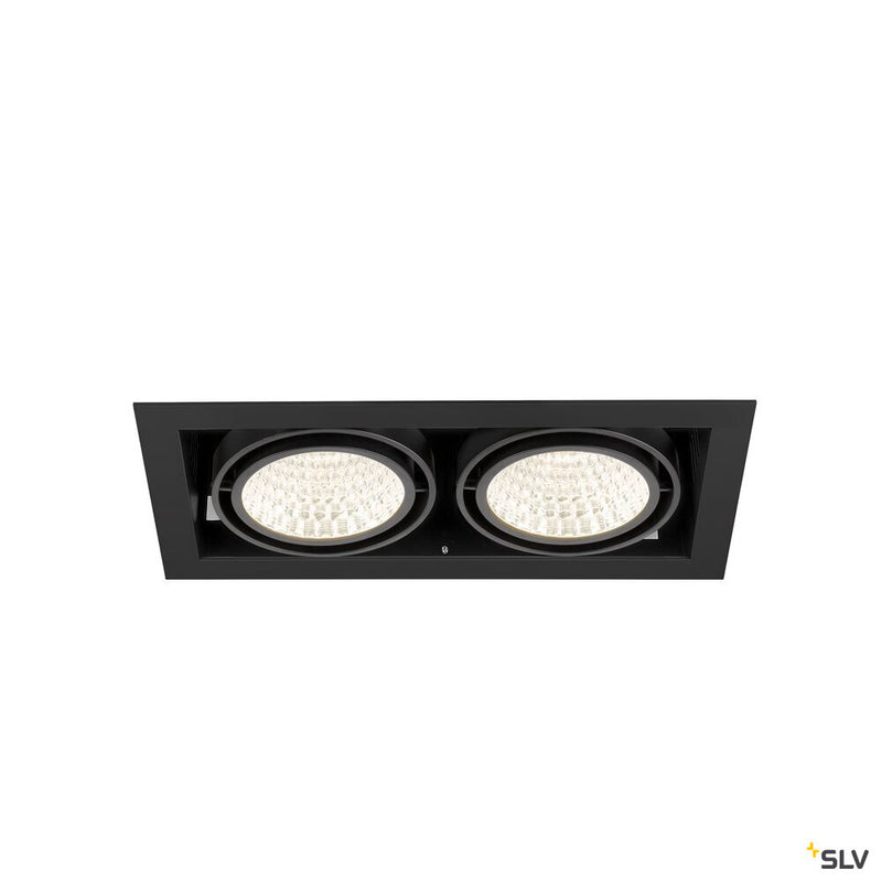 SLV 1008574 KADUX, recessed ceiling light, double, 4000 K, DALI 2, touch, 30°, black