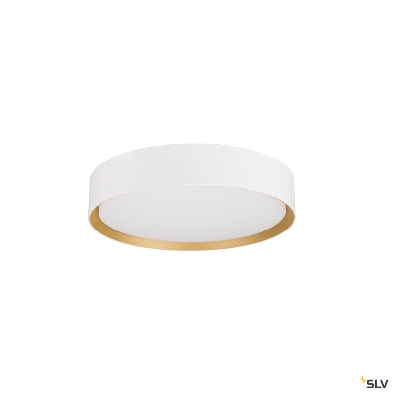 SLV 1008579 DECONA 30, ceiling-mounted light, round, 2700/3000 K, 18 W, PHASE, white / gold