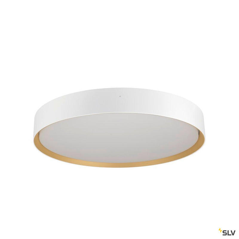 SLV 1008583 DECONA 42, ceiling-mounted light, round, 2700/3000 K, 23 W, PHASE, white / gold
