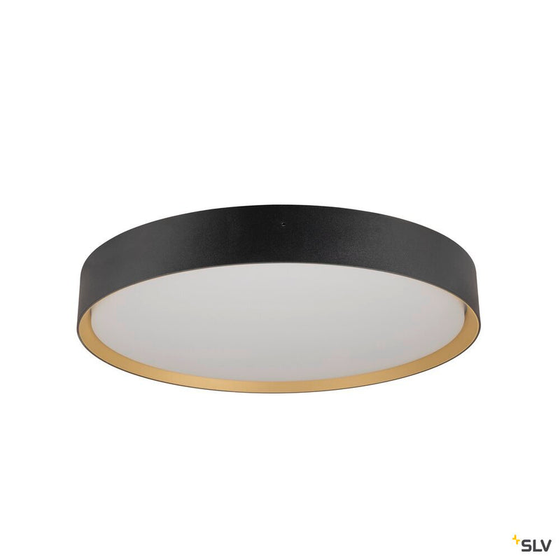 SLV 1008584 DECONA 42, ceiling-mounted light, round, 2700/3000 K, 23 W, PHASE, black / gold