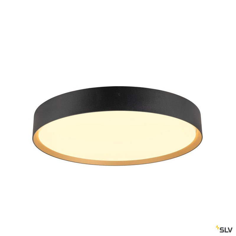 SLV 1008584 DECONA 42, ceiling-mounted light, round, 2700/3000 K, 23 W, PHASE, black / gold