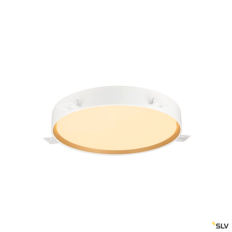 SLV 1008583 DECONA 42, ceiling-mounted light, round, 2700/3000 K, 23 W, PHASE, white / gold