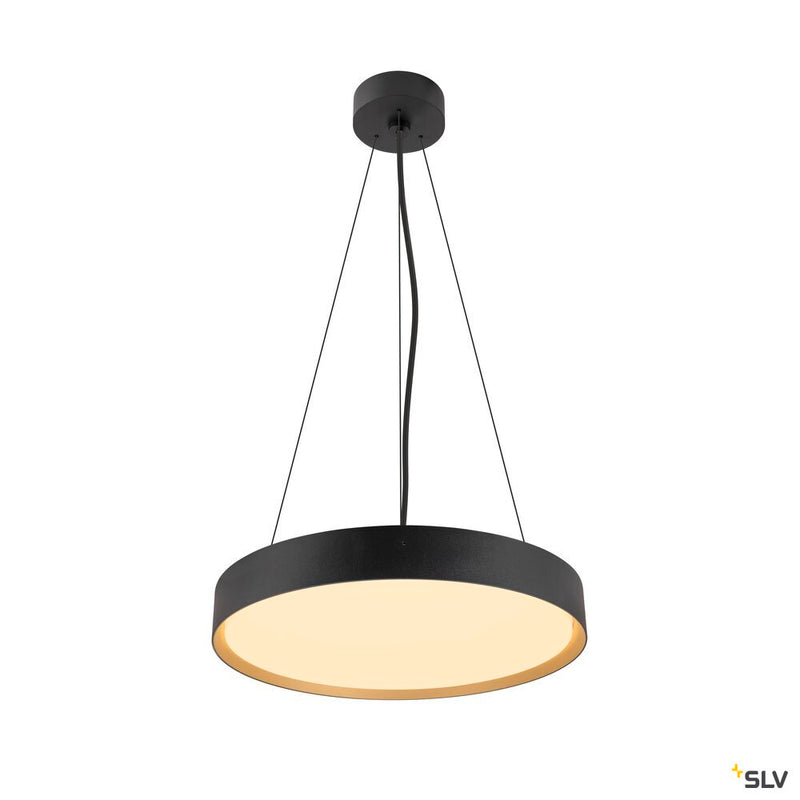 SLV 1008584 DECONA 42, ceiling-mounted light, round, 2700/3000 K, 23 W, PHASE, black / gold