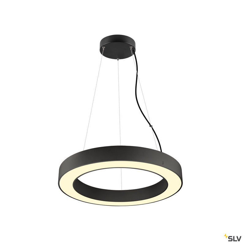 SLV 1008589 MEDO® RING 60, pendant light, pendant length 300 cm, 3000/4000 K, 110°, DALI, touch, black