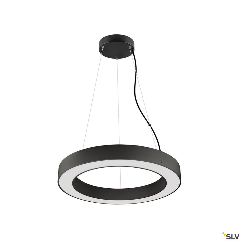 SLV 1008589 MEDO® RING 60, pendant light, pendant length 300 cm, 3000/4000 K, 110°, DALI, touch, black
