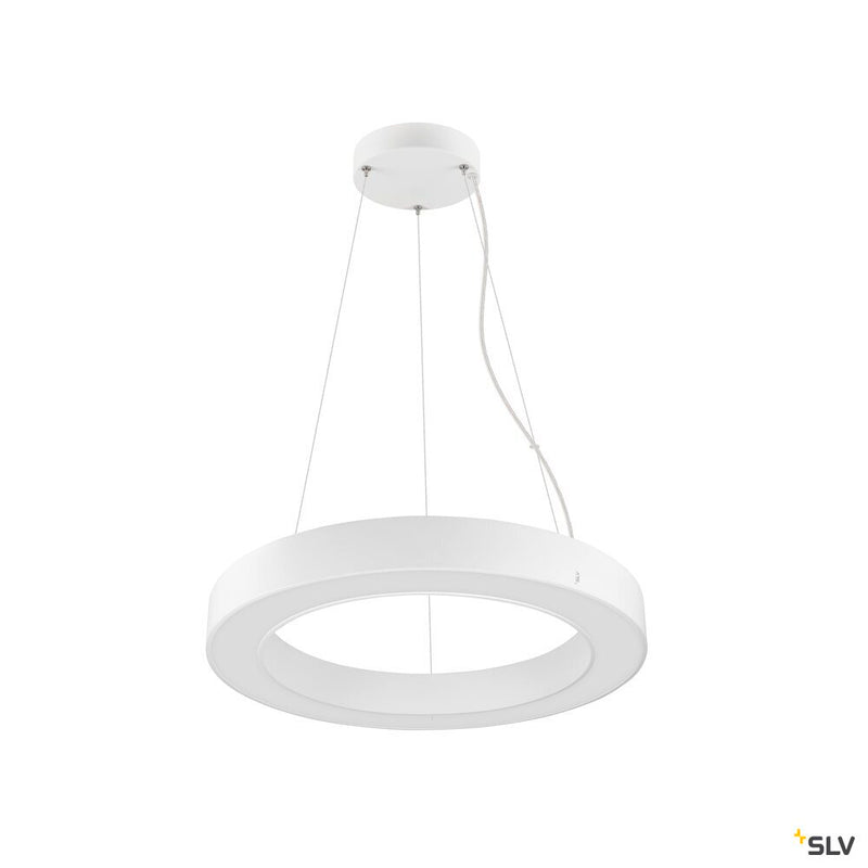 SLV 1008590 MEDO® RING 60, pendant light, pendant length 300 cm, 3000/4000 K, 110°, DALI, touch, white