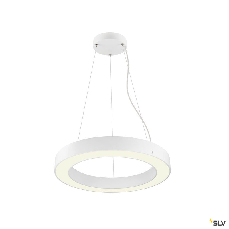 SLV 1008590 MEDO® RING 60, pendant light, pendant length 300 cm, 3000/4000 K, 110°, DALI, touch, white