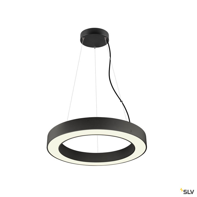 SLV 1008591 MEDO® RING 60, pendant light, pendant length 300 cm, 3000/4000 K, 110°, PHASE, black