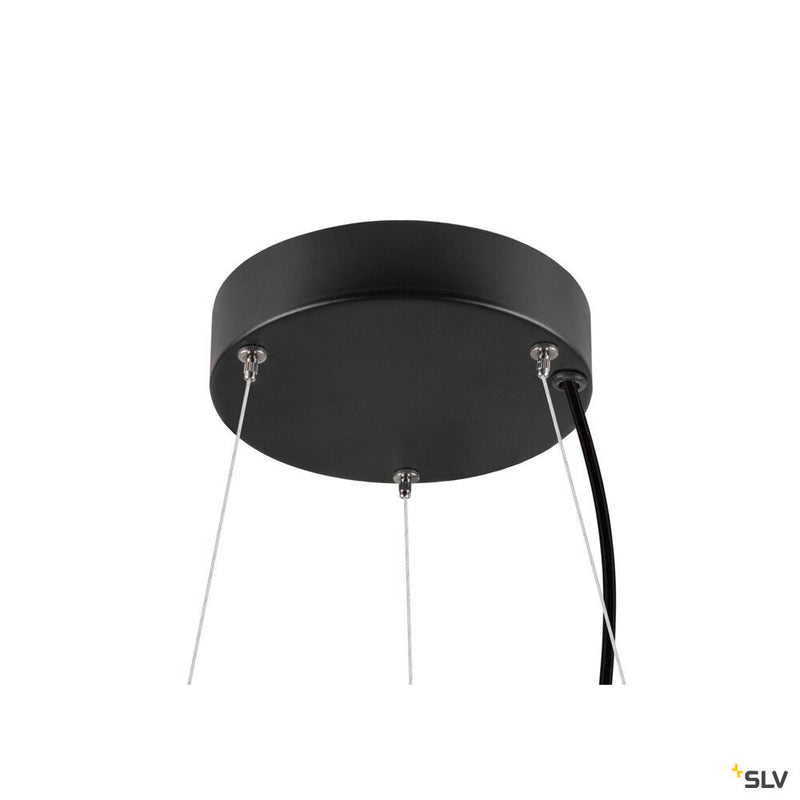 SLV 1008591 MEDO® RING 60, pendant light, pendant length 300 cm, 3000/4000 K, 110°, PHASE, black