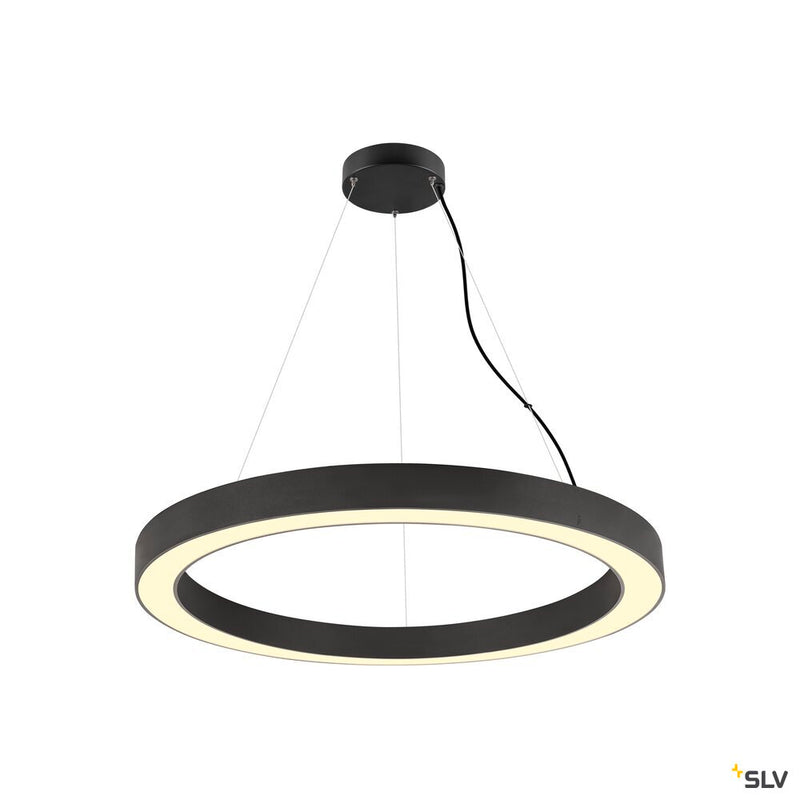 SLV 1008593 MEDO® RING 90, pendant light, pendant length 300 cm, 3000/4000 K, 110°, DALI, touch, black